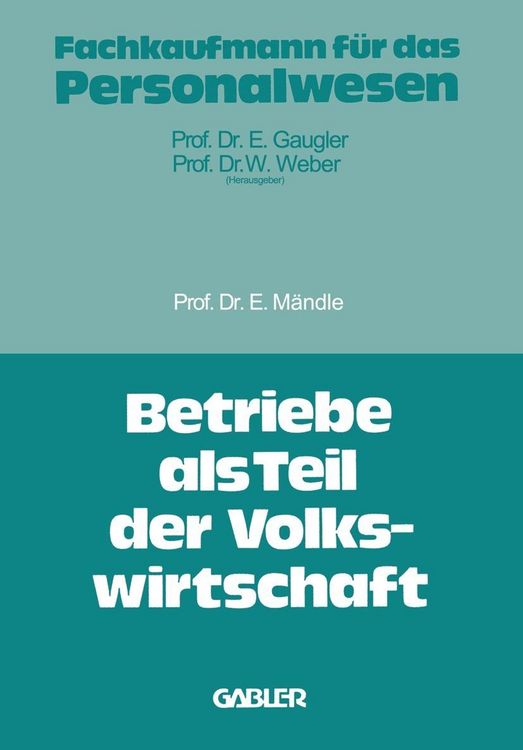 Produktbild: Betriebe als Teil der Volkswirtschaft