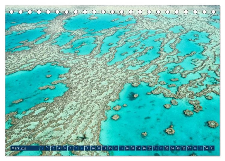 Produktbild: Great Barrier Reef und die Whitsundays (Tischkalender 2026 DIN A5 quer), CALVENDO Monatskalender