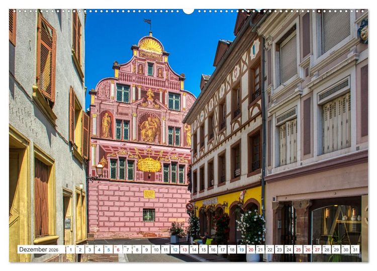 Produktbild: Mulhouse - Das s&uuml;dliche Tor der els&auml;ssischen Weinstra&szlig;e (hochwertiger Premium Wandkalender 2026 DIN A2 quer), Kunstdruck in Hochglanz