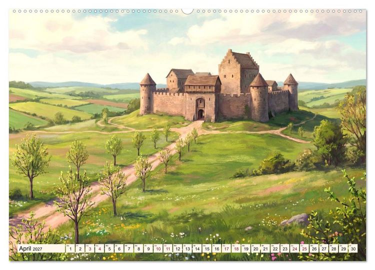 Produktbild: Welten der Literatur - Zw&ouml;lf Zust&auml;nde des Imagin&auml;ren (hochwertiger Premium Wandkalender 2027 DIN A2 quer), Kunstdruck in Hochglanz