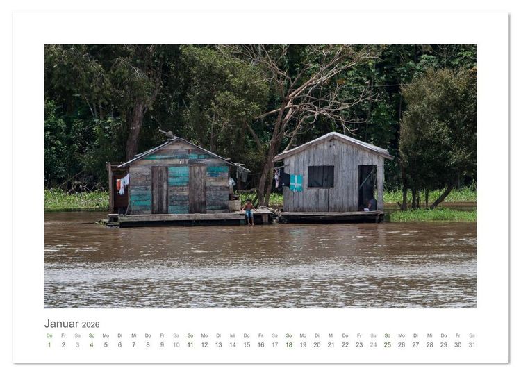 Produktbild: Amazonas, eine Reise entlang seiner Ufer (Wandkalender 2026 DIN A2 quer), CALVENDO Monatskalender