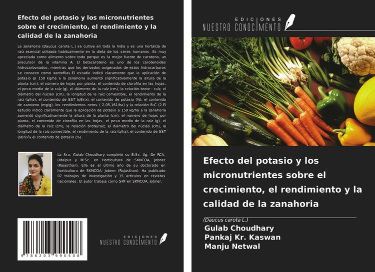 Produktbild: Efecto del potasio y los micronutrientes sobre el crecimiento, el rendimiento y la calidad de la zanahoria