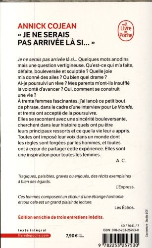 Produktbild: Je ne serais pas arriv&eacute;e l&agrave; si... : 30 femmes racontent