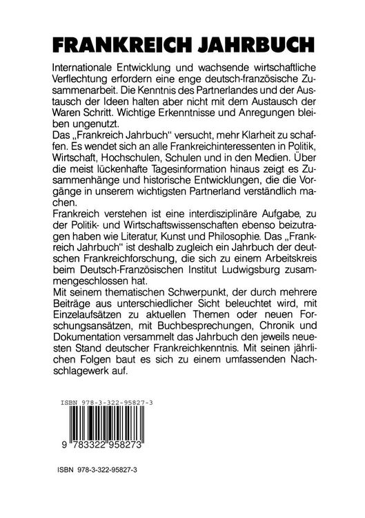 Produktbild: Frankreich-Jahrbuch 1996