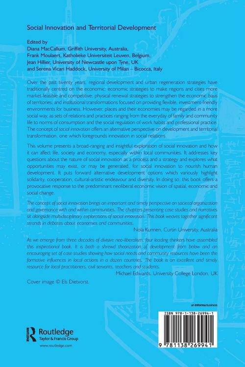 Produktbild: Social Innovation and Territorial Development