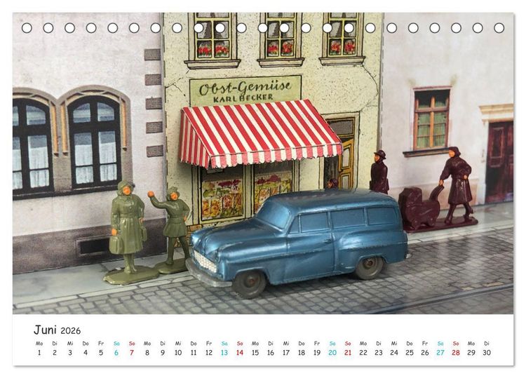 Produktbild: Autos auf der Modellbahn (Tischkalender 2026 DIN A5 quer), CALVENDO Monatskalender