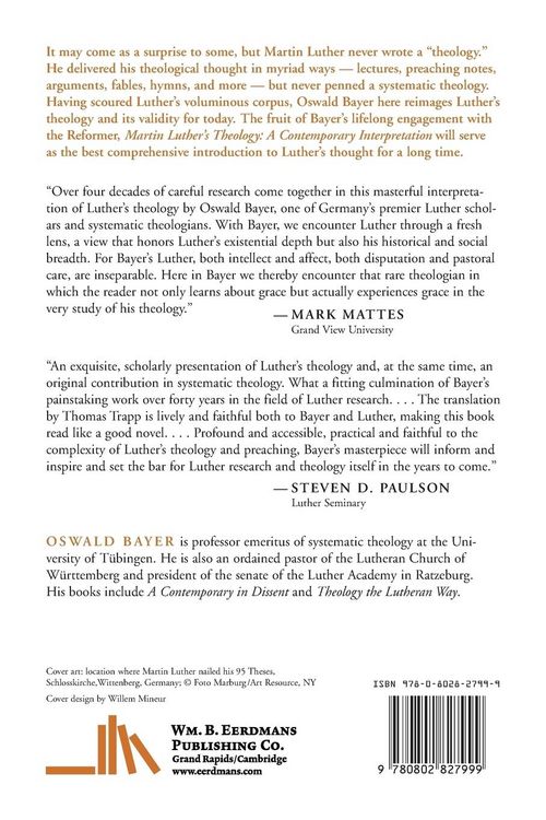 Produktbild: Martin Luther's Theology