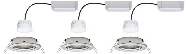 Produktbild: Paulmann 92965 LED-Einbauleuchte 3er Set LED 15.6W Eisen (geb&uuml;rstet)