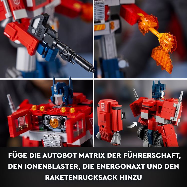 Produktbild: LEGO Icons 10302 Optimus Prime, Transformers 2-in-1 Set, LKW und Roboter