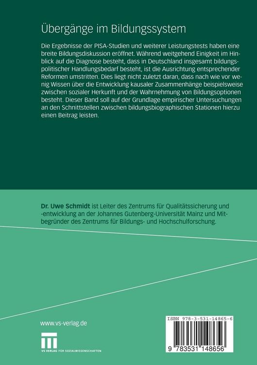 Produktbild: &Uuml;berg&auml;nge im Bildungssystem