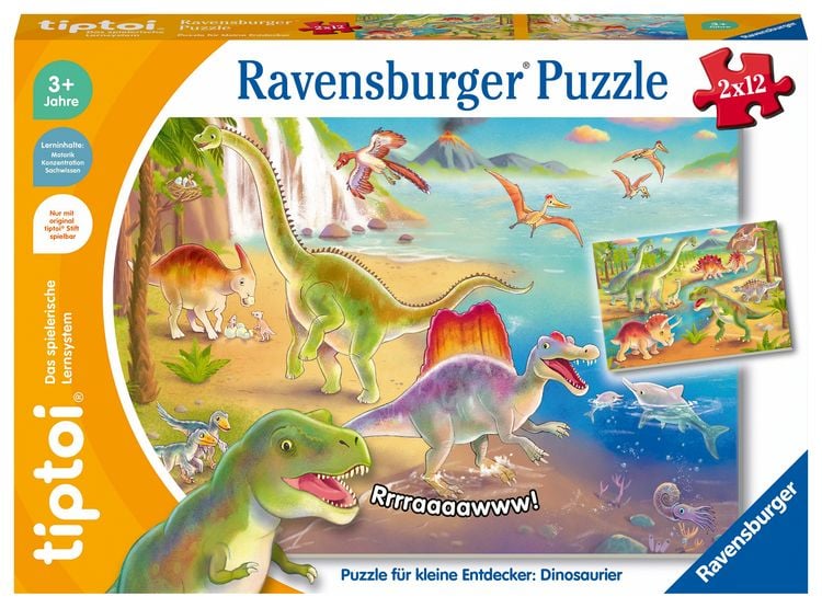 Produktbild: Tiptoi® Puzzle für kleine Entdecker: Dinosaurier - 2x12 Teile