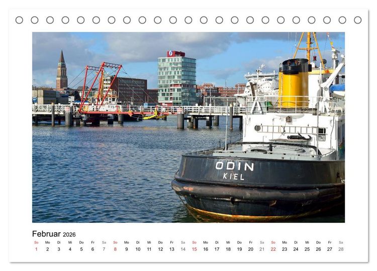 Produktbild: Kiel und Umland (Tischkalender 2026 DIN A5 quer), CALVENDO Monatskalender