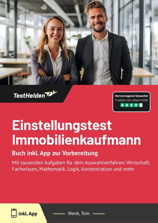 Produktbild: Einstellungstest Immobilienkaufmann: Buch inkl. App zur Vorbereitung