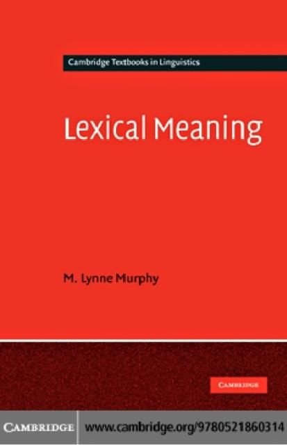 Produktbild: Lexical Meaning