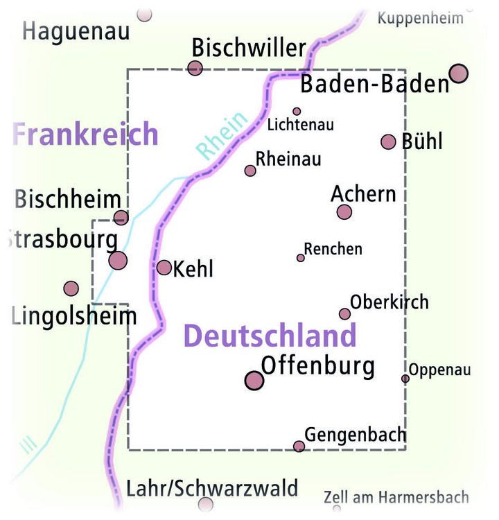 Produktbild: Rheinau - Ortenau - Stra&szlig;burg - Offenburg 1:50 000