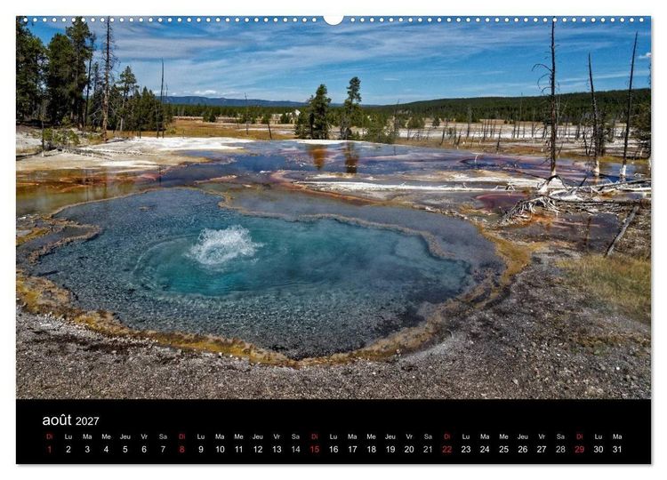 Produktbild: Yellowstone Un grand parc am&eacute;ricain (Calendrier mural haut de gamme 2027 DIN A2 vertical), CALVENDO calendrier mensuel