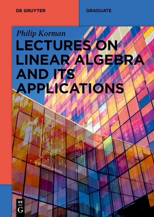 Produktbild: Lectures on Linear Algebra and its Applications