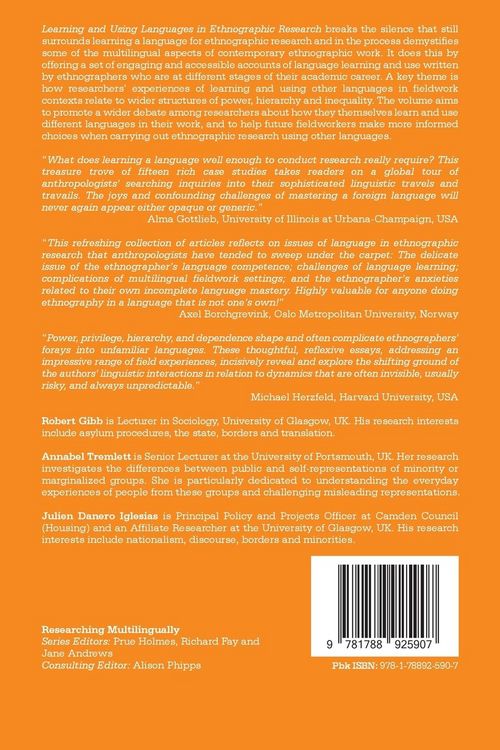 Produktbild: Learning and Using Languages in Ethnographic Research