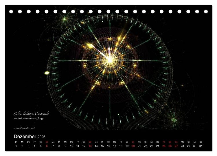 Produktbild: Zeit 2026 - Grafiken und Zitate (Tischkalender 2026 DIN A5 quer), CALVENDO Monatskalender