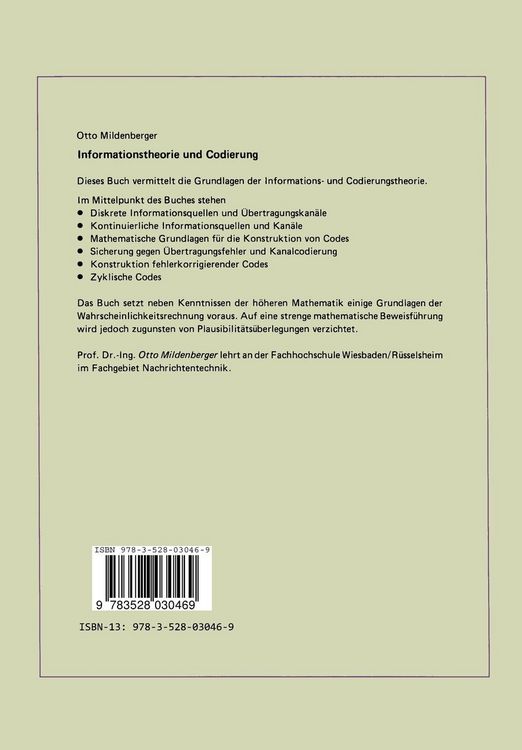 Produktbild: Informationstheorie und Codierung