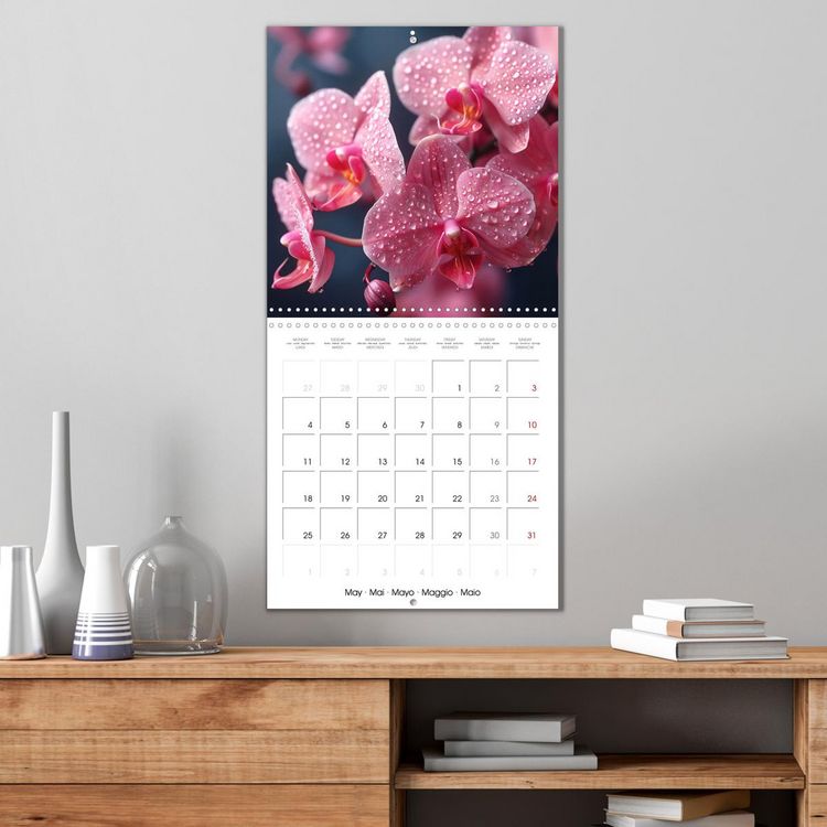 Produktbild: colorful orchid family planner (Wall Calendar 2026 12 &times; 12 Inch) CALVENDO 12 Month Wall Calendar