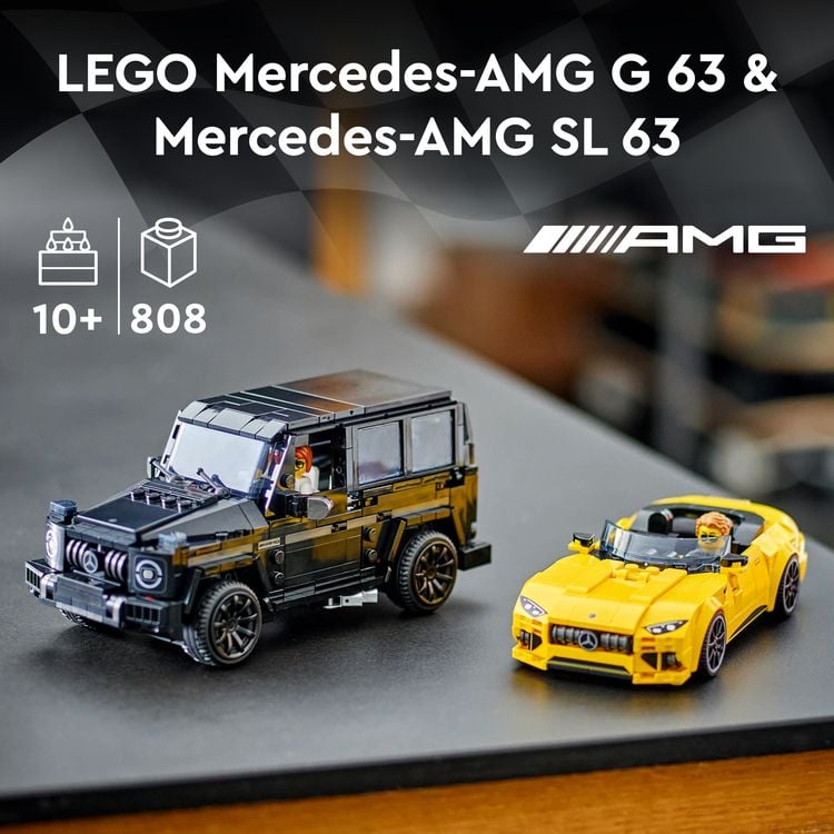 Produktbild: LEGO Speed Champions Mercedes-AMG G 63 & Mercedes-AMG SL 63 76924