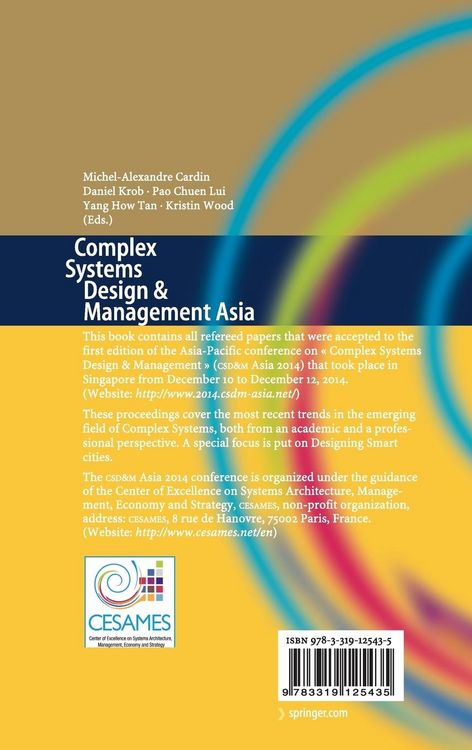 Produktbild: Complex Systems Design & Management Asia