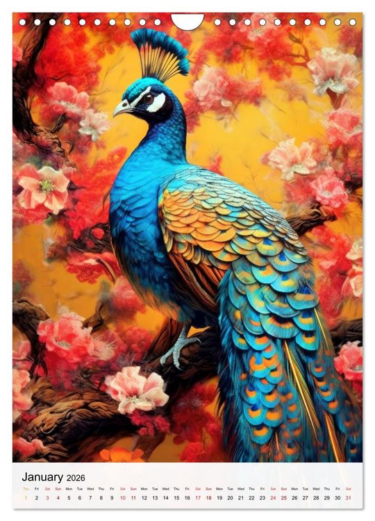 Produktbild: Birds in Living Color (Wall Calendar 2026 DIN A4 portrait), CALVENDO 12 Month Wall Calendar