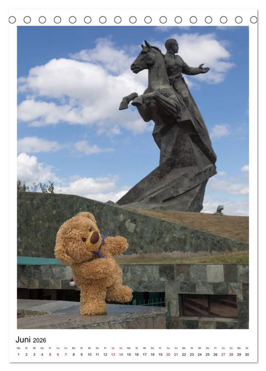 Produktbild: Travelling Teddy Kuba Edition 2026 (Tischkalender 2026 DIN A5 hoch), CALVENDO Monatskalender