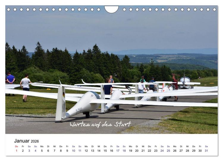 Produktbild: Fliegerschule Wasserkuppe (Wandkalender 2026 DIN A4 quer), CALVENDO Monatskalender