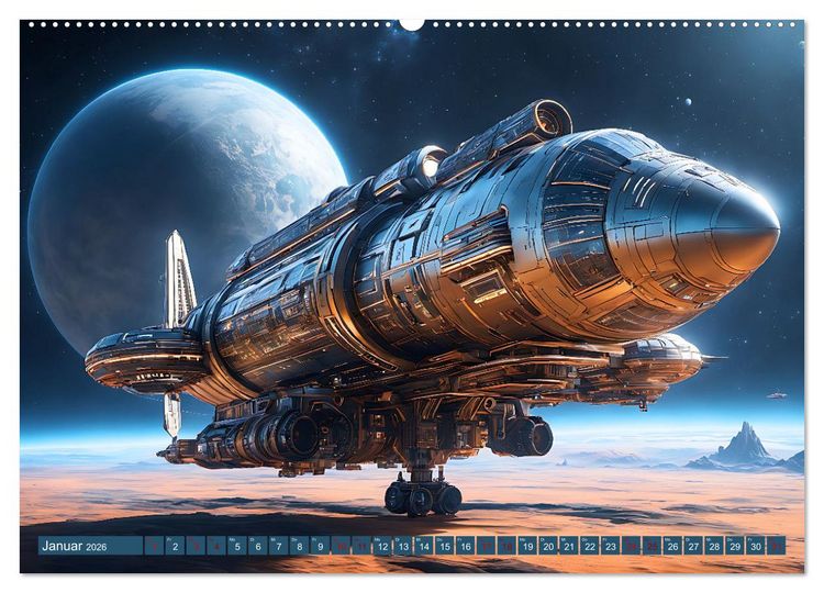 Produktbild: Alien Starships (Wandkalender 2026 DIN A2 quer), CALVENDO Monatskalender