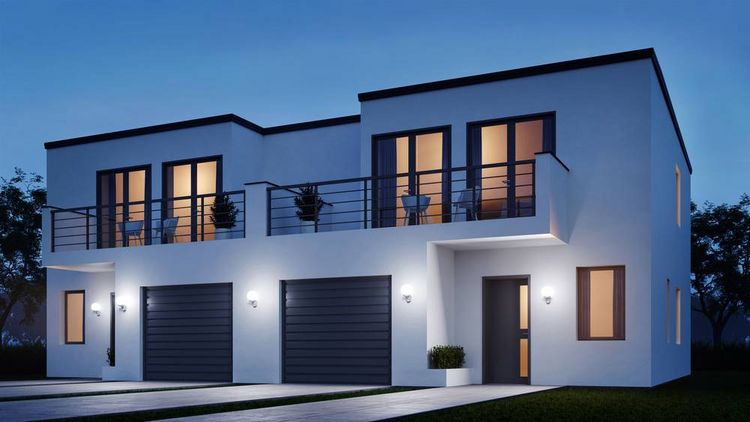 Produktbild: Steinel L 585 S 005535 Au&szlig;enwandleuchte mit Bewegungsmelder Energiesparlampe, LED E27 60 W Schwarz