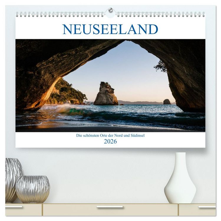 Produktbild: Neuseeland - Die sch&ouml;nsten Orte der Nord- und S&uuml;dinsel (hochwertiger Premium Wandkalender 2026 DIN A2 quer), Kunstdruck in Hochglanz