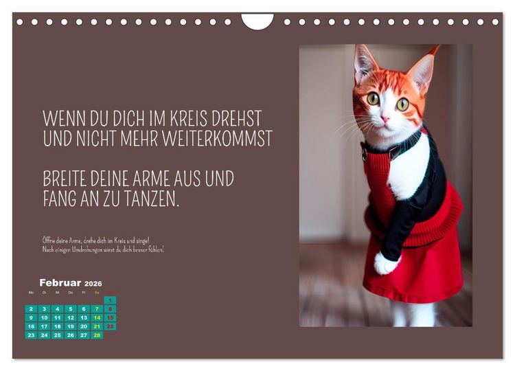 Produktbild: Tierisch motiviert (Wandkalender 2026 DIN A4 quer), CALVENDO Monatskalender