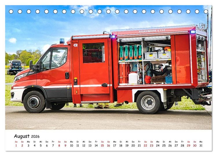 Produktbild: Blaulichttag, unsere Retter! (Tischkalender 2026 DIN A5 quer), CALVENDO Monatskalender