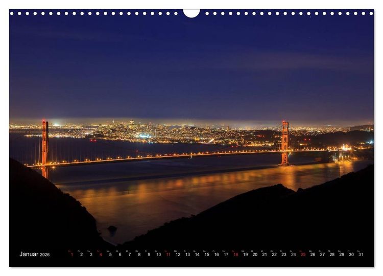 Produktbild: Golden Gate Bridge (Wandkalender 2026 DIN A3 quer), CALVENDO Monatskalender