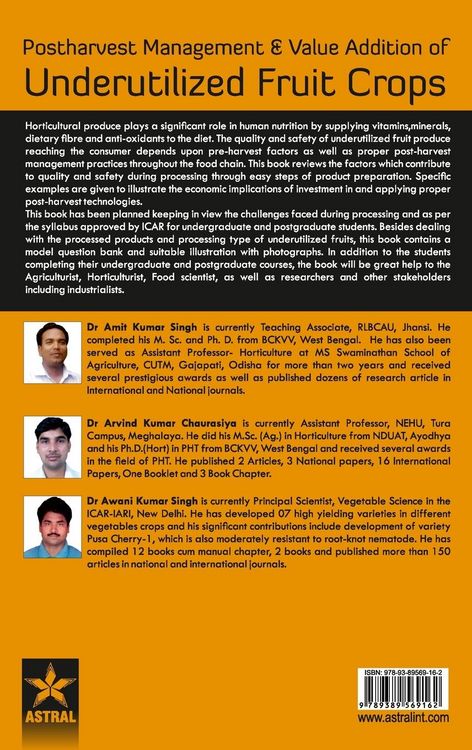 Produktbild: Postharvest Management and Value Addition of Underutilised Fruit Crops