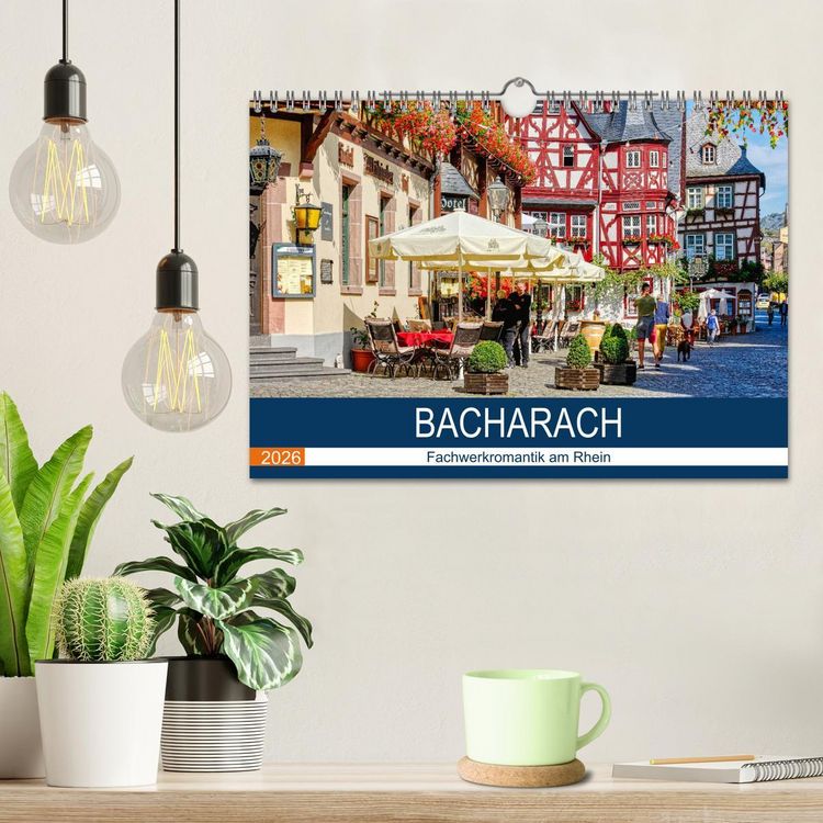 Produktbild: Bacharach - Fachwerkromantik am Rhein (Wandkalender 2026 DIN A4 quer), CALVENDO Monatskalender