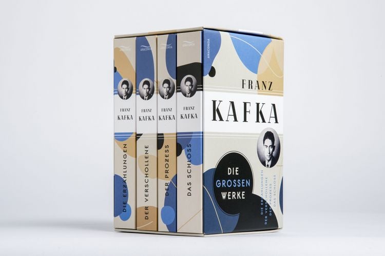 Produktbild: Franz Kafka, Die gro&szlig;en Werke (Die Erz&auml;hlungen - Der Verschollene - Der Prozess - Das Schloss) (4 B&auml;nde im Schuber)