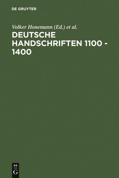 Produktbild: Deutsche Handschriften 1100 - 1400
