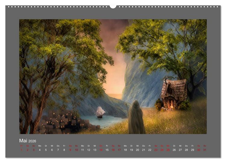 Produktbild: Weg des Zauberers (hochwertiger Premium Wandkalender 2026 DIN A2 quer), Kunstdruck in Hochglanz