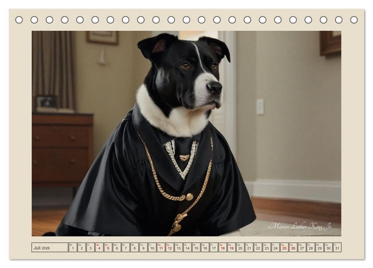 Produktbild: Historische Hundetage (Tischkalender 2026 DIN A5 quer), CALVENDO Monatskalender