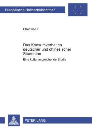Produktbild: Das Konsumverhalten deutscher und chinesischer Studenten