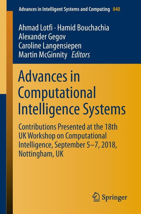 Produktbild: Advances in Computational Intelligence Systems
