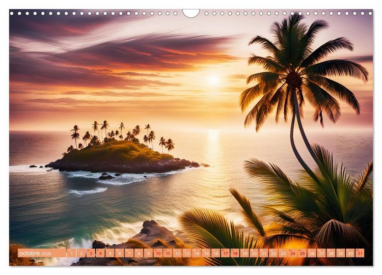 Produktbild: Le paradis de l'archipel (Calendrier mural 2026 DIN A3 vertical), CALVENDO calendrier mensuel