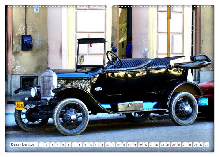 Produktbild: Tin Lizzie - Ford Modell T in Kuba (hochwertiger Premium Wandkalender 2026 DIN A2 quer), Kunstdruck in Hochglanz