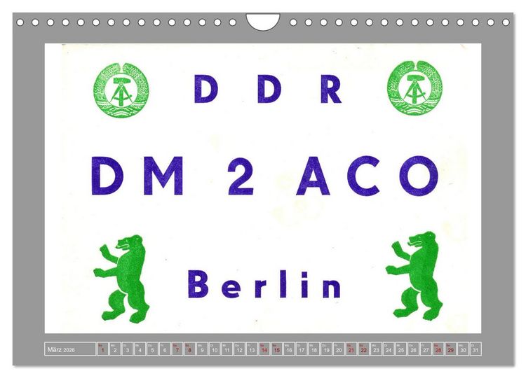 Produktbild: Amateurfunk in Ost-Berlin (Wandkalender 2026 DIN A4 quer), CALVENDO Monatskalender
