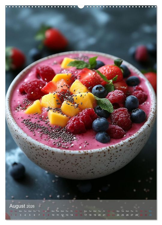 Produktbild: Smoothie Bowl Bliss (Wall Calendar 2026 DIN A2 portrait), CALVENDO 12 Month Wall Calendar