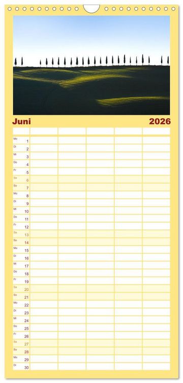 Produktbild: Familienplaner 2026 - Italien - einzigartige Motive mit 5 Spalten (Wandkalender, 21 x 45 cm) CALVENDO