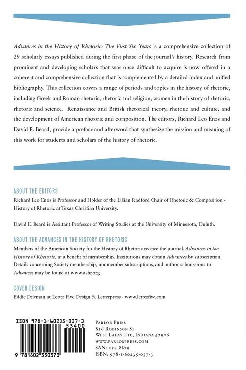 Produktbild: Advances in the History of Rhetoric